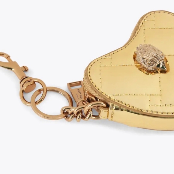 Kurt Geiger Gold Heart Keychain - Picture 3 of 5